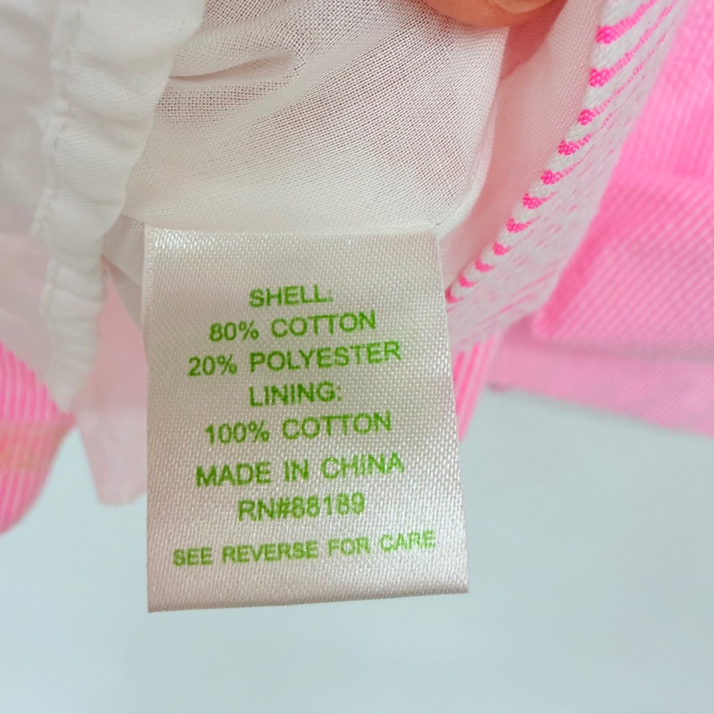 Lilly Pulitzer Richelle Strapless Seersucker Bow Back Mini Dress Womens 10 Pink - Picture 9 of 9